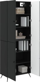 vidaXL Σέτ Ντουλαπιών 2 τμχ. Μαύρο Επεξεργασμένο Ξύλο