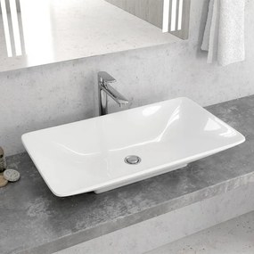KARAG LT1017 Νιπτήρας Επικαθήμενος Λευκό Πορσελάνη 70x40x12,5cm