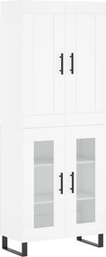 vidaXL Ντουλάπι Λευκό 69,5x34x180 εκ. από Επεξεργασμένο Ξύλο