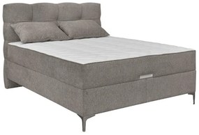 Bed Korleone New with Mattress Ανοιχτό Καφέ, 140x200 εκ.