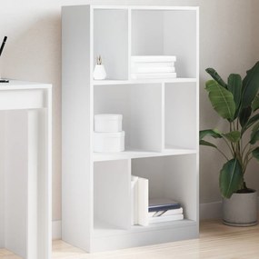 vidaXL Βιβλιοθήκη Λευκή 57x28,5x107,5 εκ. από Επεξεργασμένο Ξύλο