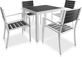 vidaXL Σετ επίπλων 5 pcs Μαύρο και Λευκό