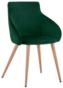 Armchair Ivy Velvet Green and metallic legs  55x55x80 cm