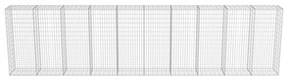 vidaXL Συρματοκιβώτιο Τοίχος 600x50x150 εκ. Γαλβαν.Χάλυβας + Καλύμματα