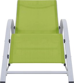 vidaXL Ξαπλώστρα Πράσινη από Textilene και Αλουμίνιο