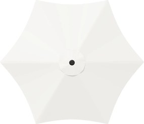 vidaXL Ομπρέλα Κήπου με LED Φώτα και Βάση 2,3 x 2,3 m Πολυεστέρας Κρεμ