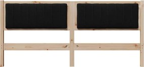 vidaXL Ταπετσαρισμένο κεφαλάρι Καφέ 180 cm Στερεά ξυλεία πεύκου