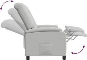 vidaXL Αναπαυτική Καρέκλα Σκίουρος Γκρί Ύφασμα