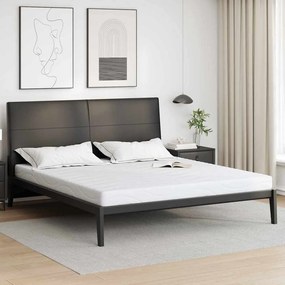 vidaXL Στρώμα Λευκό 200 x 200 cm Ζακάρ ύφασμα