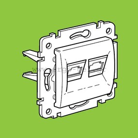 Πρίζα τηλεφώνου RJ11 2 εξόδων κρεμ Legrand Valena Classic