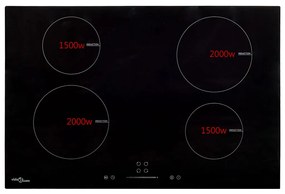 vidaXL Εστία Επαγωγική με 4 Εστίες & Πλήκτρα Αφής 77 εκ. 7000 W Γυάλινη