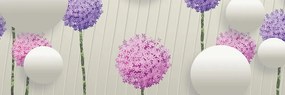 Φανταστείτε ενδιαφέροντα λουλούδια με αφηρημένα στοιχεία και σχέδια - 120x40