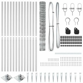 vidaXL Στύλος Περιφράξεων Γαλβανισμένο 25 x 1,2 μ Ατσάλι