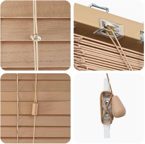 vidaXL Βενετσιάνικη Σκίαση Όψη Δρύς 130 x 130 cm 35 mm