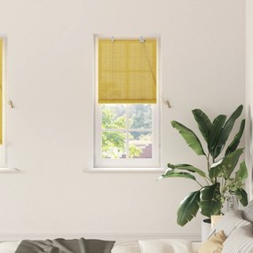 vidaXL Ρολά και Σκίες Παραθύρων Κίτρινο 60 x 220 εκ. Μπαμπού