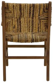Πολυθρόνα Refane pakoworld φυσικό teak ξύλο-banana σχοινί 55x60x85εκ