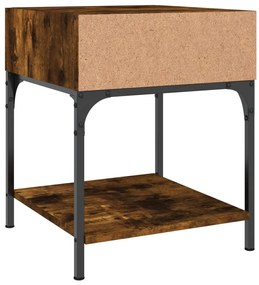 vidaXL Κομοδίνα 2 τεμ Καπνιστή Δρυς 40x41x50 εκ. Επεξεργασμένο Ξύλο