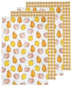 Πετσέτες Κουζίνας Sweet Fruit (Σετ 4Τμχ) 33586 45x65cm Yellow-Multi Ladelle 100% Βαμβάκι