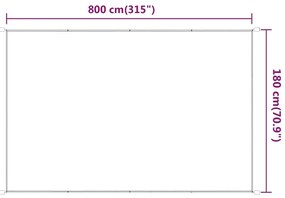 vidaXL Τέντα Κάθετη Μπεζ 180 x 800 εκ. από Ύφασμα Oxford