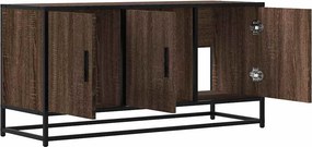 vidaXL Ντουλάπι τηλεόρασης καφέ δρυς 100x35x50 cm
