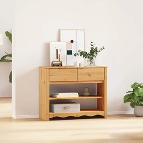 vidaXL Τραπέζι κονσόλας Δρυς 89.5 x 37 x 73 εκ Μασίφ ξύλο πεύκου