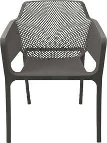 Πολυθρόνα Oviez pakoworld pp σε ανθρακί απόχρωση 59x58x79εκ