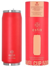 Ποτήρι Θερμός Travel Cup Save The Aegean Scarlet Red 500ml - Estia