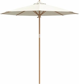 vidaXL Ομπρέλα Κήπου Κρέμες λευκό Ø 270 x 260 εκ Μπαμπού