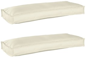 vidaXL Σετ Μαξιλαριών Πάγου 2 pcs Κρεμ 100 x 40 x 8 εκ Ύφασμα Oxford