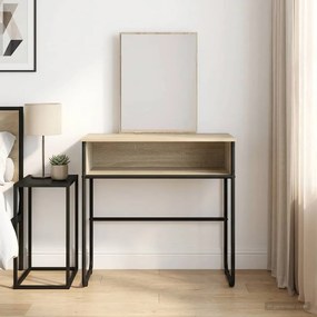 vidaXL Τραπέζι περιποίησης με ράφι Sonoma Δρυς 81 x 40 x 131 εκ