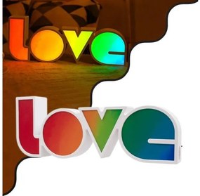 Επιτραπέζιο Διακοσμητικό Φωτιστικό RAINBOW LOVE 2W 76551 Globostar 76551 Πολύχρωμο