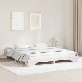vidaXL Κρεβάτι Λευκό 180x200 εκ. από Στερεό Ξύλο Πεύκου