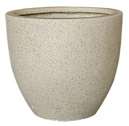 MarHome ΚΑΣΠΩ FIBER CLAY ΜΠΕΖ-ΓΡΑΝΙΤΗ ΣΤΡΟΓΓΥΛΟ ΜΕΣΑΙΟ Φ36x30cm 06-20708-M