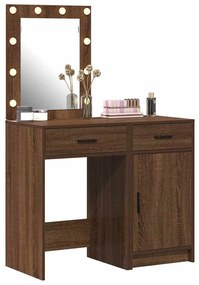 vidaXL Τραπέζι περιποίησης με συρτάρι 2 pcs Καφέ 50 x 41 x 135 εκ