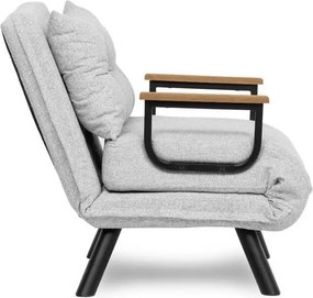 Πολυθρόνα-Κρεβάτι Γκρι SANDO SINGLE 78x67x78