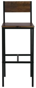 Σκαμπώ STAB BAR Μεταλ.Ανθρακί/Antique Brown 39x42x75/103cm (Σετ 4 ΤΕΜ)