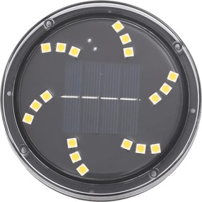 vidaXL Ηλιακά Φωτιστικά Δαπέδου με Στήριγμα Εδάφους 12τεμ. Θερμό Λευκό