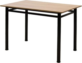 Τραπέζι "DINNER" σε δρυς-μαύρο χρώμα 110x70x77