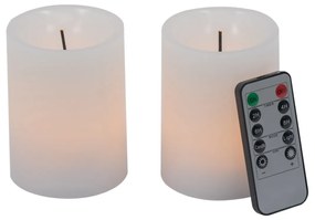 Artekko Artekko Flame Λευκά Κεριά Led με Τηλεχειριστήριο (7.6x7.6x10.2)cm 2pcs 480319-WHIT