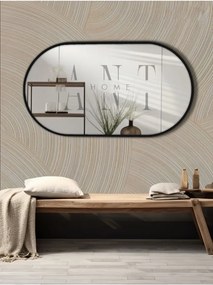 Stewehome Διακοσμητικός καθρέφτης τοίχου MDF οβάλ 90x50 cm