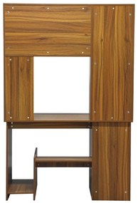 ΓΡΑΦΕΙΟ ΜΕ ΒΙΒΛΙΟΘΗΚΗ-ΡΑΦΙΕΡΑ STATUS ΚΑΡΥΔΙ HM2032.04 120x55x182 εκ.