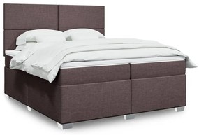 ΚΡΕΒΑΤΙ BOXSPRING ΜΕ ΣΤΡΩΜΑ ΣΚΟΥΡΟ ΚΑΦΕ 200X200 ΕΚ. ΥΦΑΣΜΑΤΙΝΟ 3290591