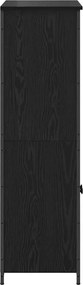 vidaXL Highboard Μαύρη Οξυά 62 x 36 x 121,5 εκ Επεξεργασμένο ξύλο