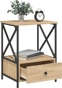 vidaXL Κομοδίνα 2 τεμ. Sonoma Δρυς 50x41x65 εκ. από Επεξεργασμένο Ξύλο