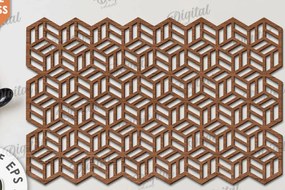 Σετ των 2 Intra απο ξύλο plywood 3mm-4mm πάχος – Ξύλο Σουπλά Κοπή Laser. Διακόσμηση σπιτιού Δίασταση 20x20 cm INTRAFABR-115897201