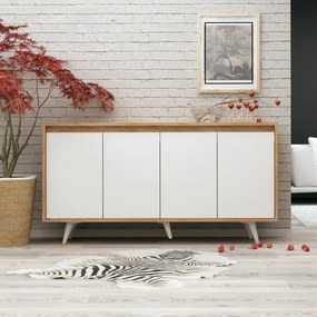 Κονσόλα Δρυς / Λευκό PILAPRE 140x40x86