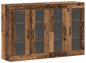 vidaXL Ντουλάπια Τοίχου 2 pcs Παλαιό ξύλο 69.5 x 34 x 90 εκ.