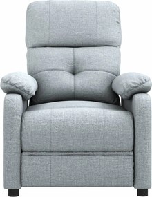 vidaXL Πολυθρόνα Μασάζ Ανοιχτό Γκρι Υφασμάτινη