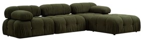 Πολυμορφικός καναπές Divine με ύφασμα σε χρώμα πράσινο 288/190x75εκ - 071-001483