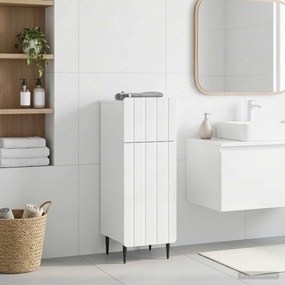 vidaXL Ντουλάπι Αποθήκευσης Μπάνιου ZWOLLE Γυαλιστερό Λευκό